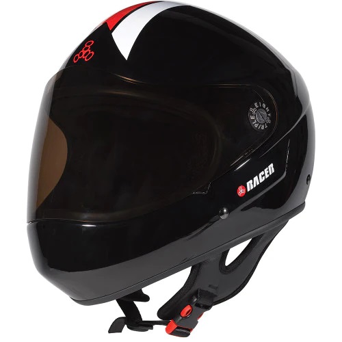 Triple 8 Racer Downhill Helmet - Black Gloss