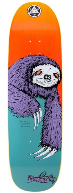Welcome Sloth on Boline 9.25 Skateboard Deck