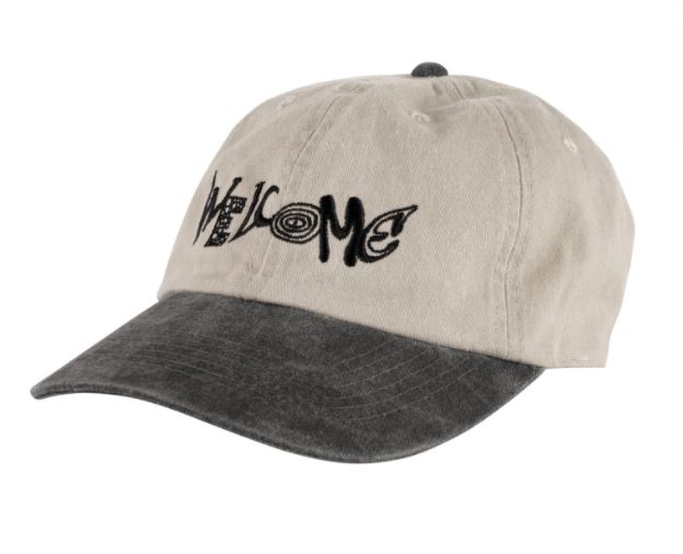 Welcome Medley Stone-Washed Khaki/Black Strapback Hat