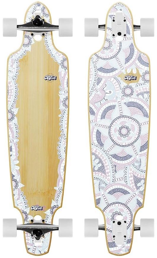 OBfive Em Carey Pastel Drop Through 38 Skateboard Longboard Complete