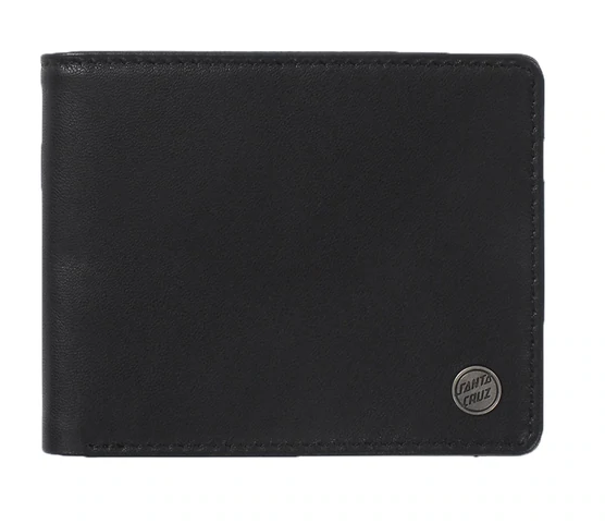 Santa Cruz Dot Black Leather Wallet