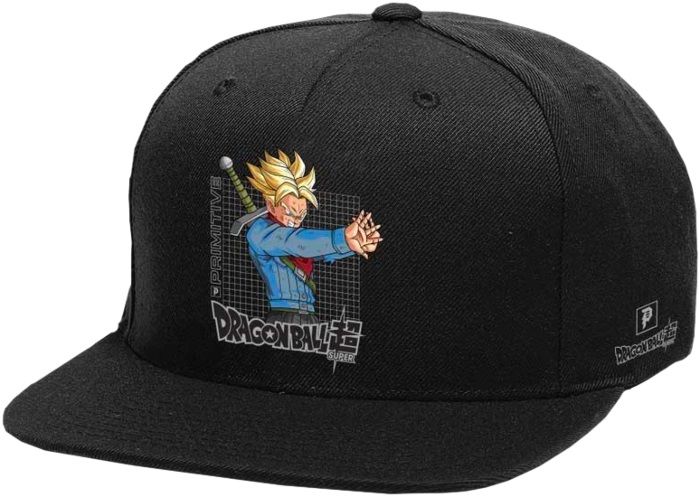 Primitive X Dragon Ball Z Trunks Blast Black Snapback Hat