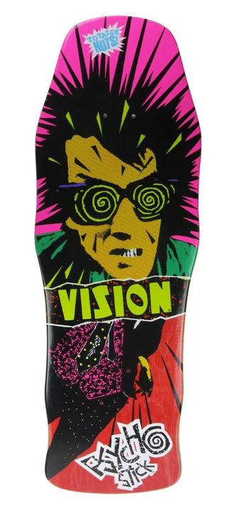 Vision Original Psycho Stick Red Stain 10" Reissue Deck