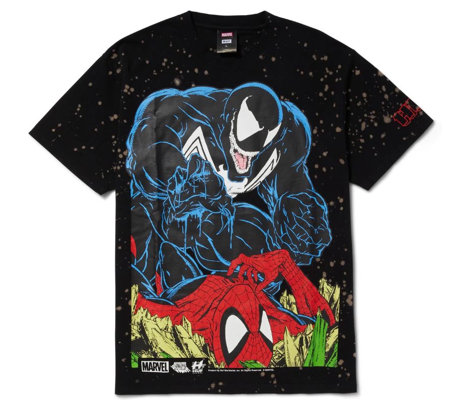 HUF x Spider-Man Venom Is Back Black Tee