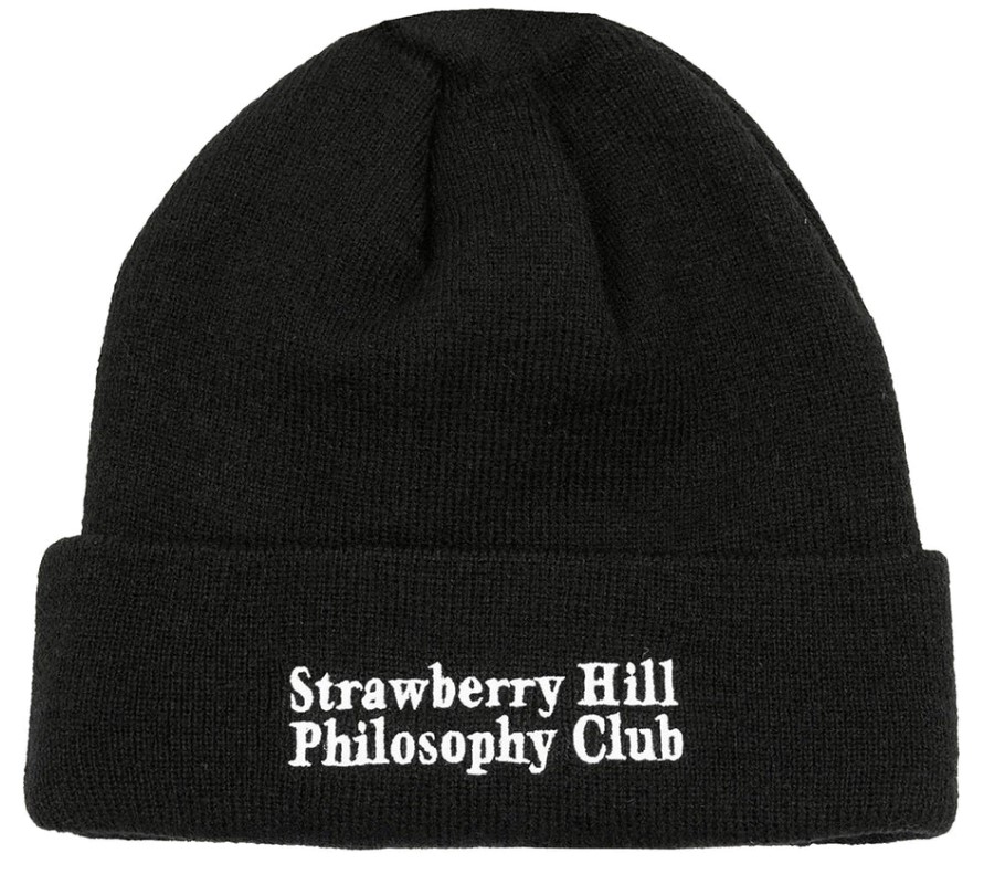 strawberry hill philosophy club logo black beanie