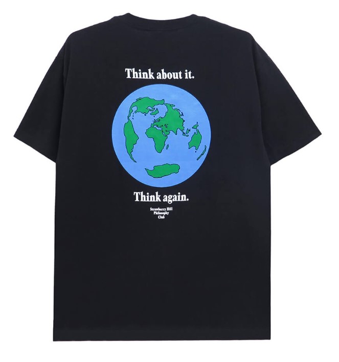 strawberry hill philosophy club think about it black tee