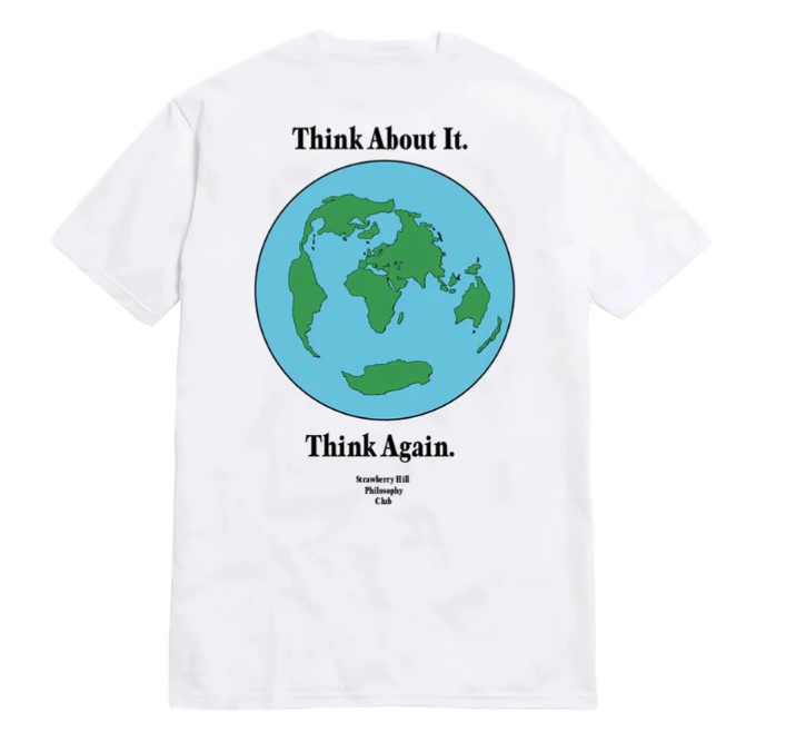 strawberry hill philosophy club think about it white tee