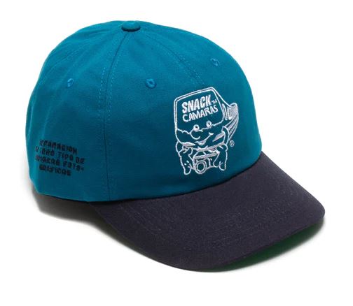 snack audio / video turquoise/navy strapback hat