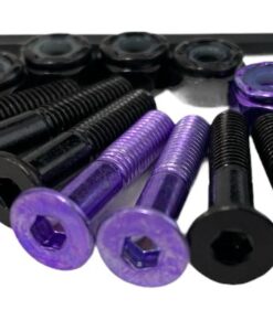 trinity 1" black with 2 x purple allen hardware