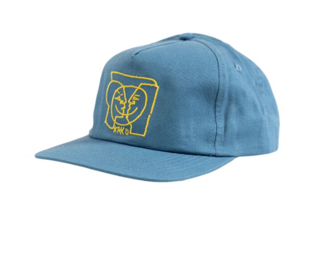 krooked moonsmile blue snapback hat