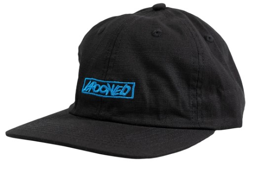 krooked moonsmile script black/blue strapback hat