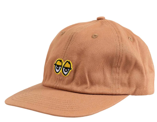 krooked eyes tan/gold strapback hat