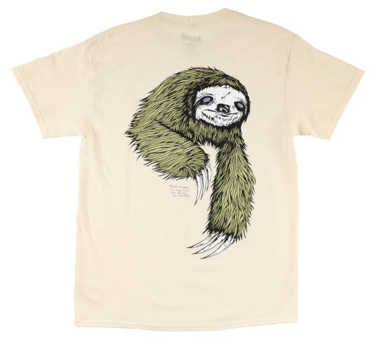 welcome sloth bone/sage tee