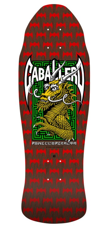 Powell Peralta Caballero Street Red/Brown Stain 9.625 Skateboard Deck