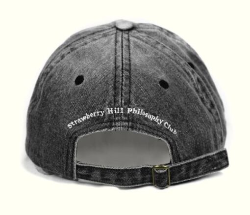strawberry hill philosophy club logo black denim hat